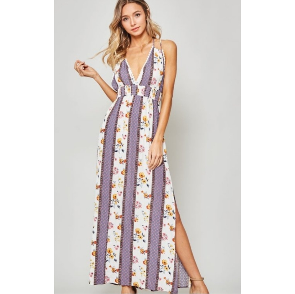 🆕🌿BOUTIQUE FLORAL BOHO MAXI🌿